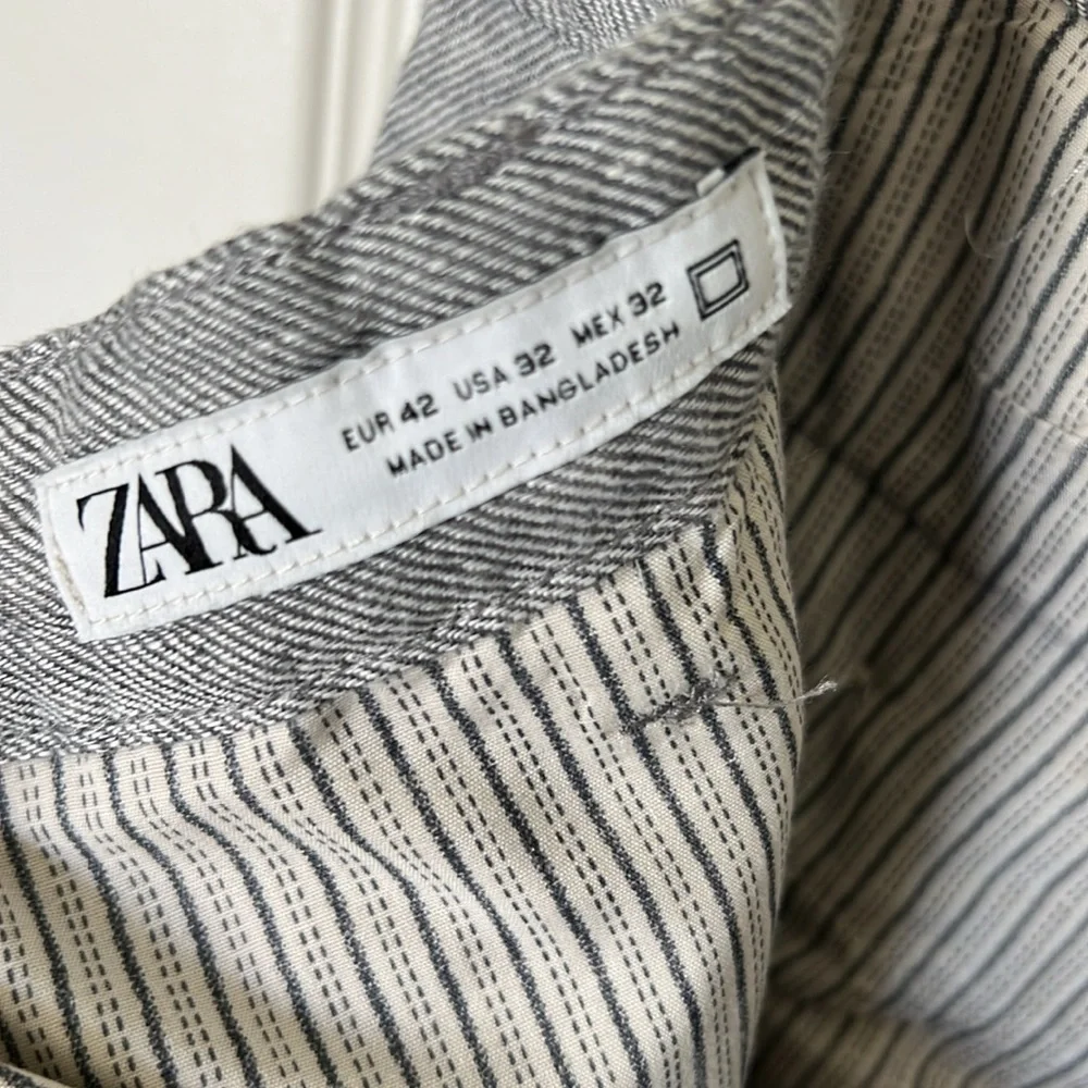 Zara Gray Linen-Blend Men’s Pants
